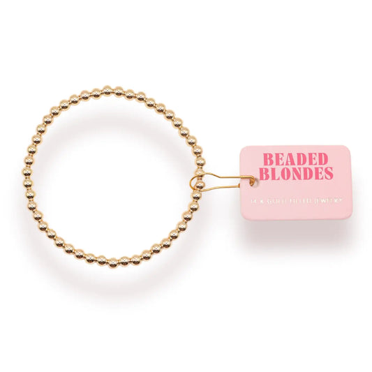 4mm Gold Beaded Bracelet
