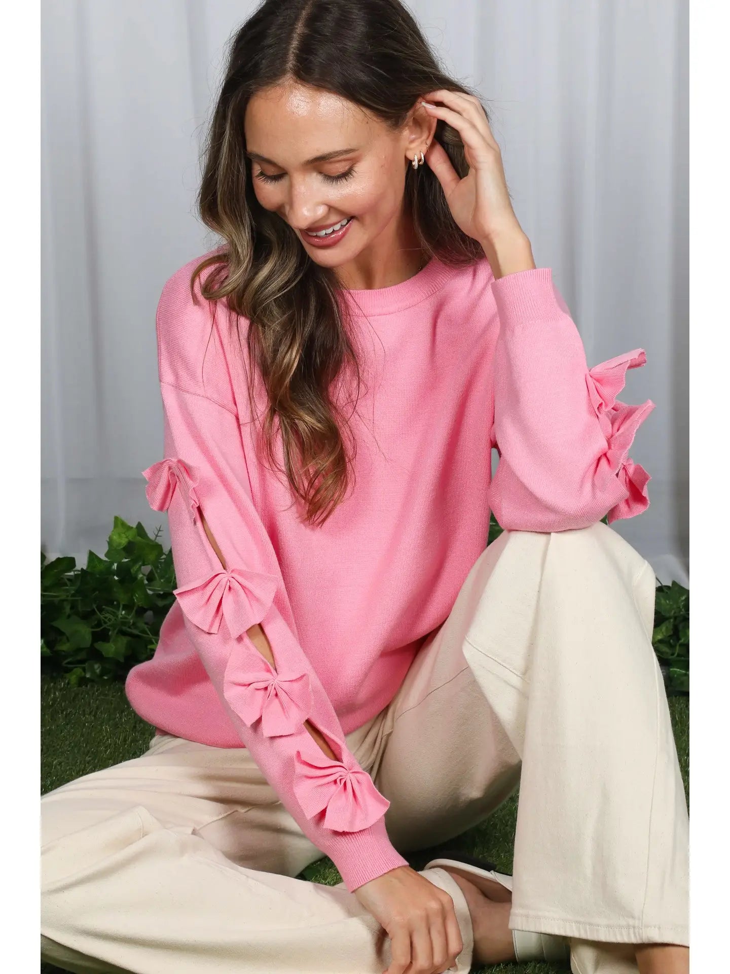 Bow Embellished Sweater