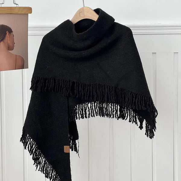 Tassel Knit Shawl Scarf