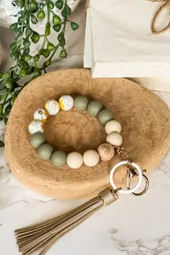 Beaded Wristlet Keychain