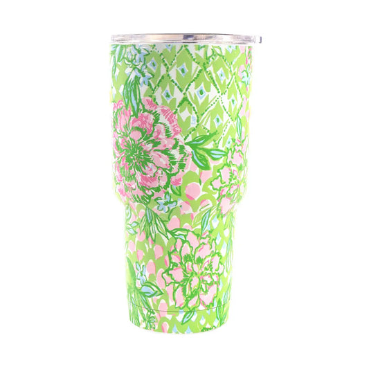 floral lime tumbler