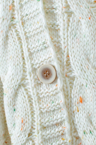 Colorful Button Knit Cardigan