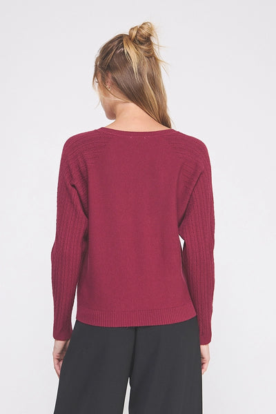 Braided Sleeve Knit