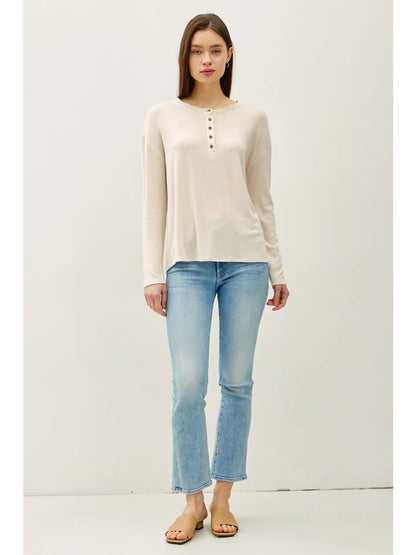 Buttery Soft Hacci Henley Top