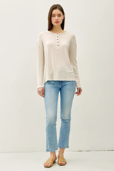 Buttery Soft Hacci Henley Top
