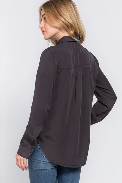 Long Sleeve Tencel Shirt