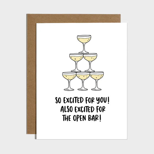 Open Bar Wedding Card