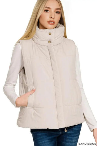 Zip Up Puffer Vest