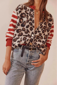 Vintage Leopard Print Cardigan