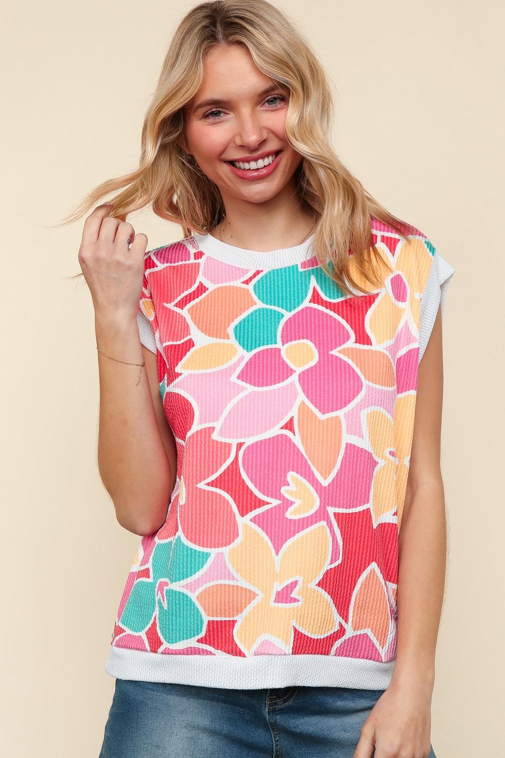 Flora Wave Knit Top