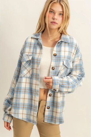 Collared Plaid Shacket