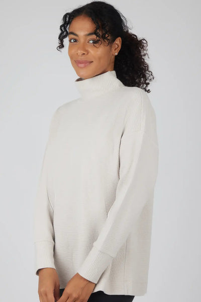 Cozy Quilted Brushed Inside Pullover