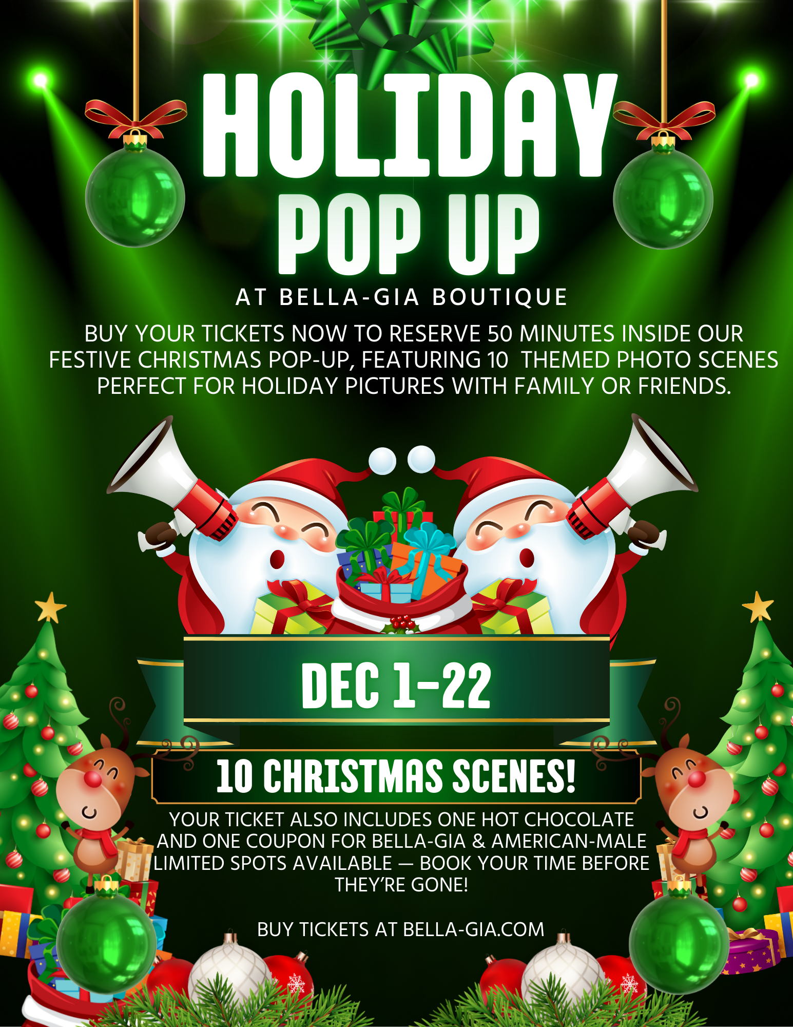 Holiday Pop Up Ticket- Dec 8th