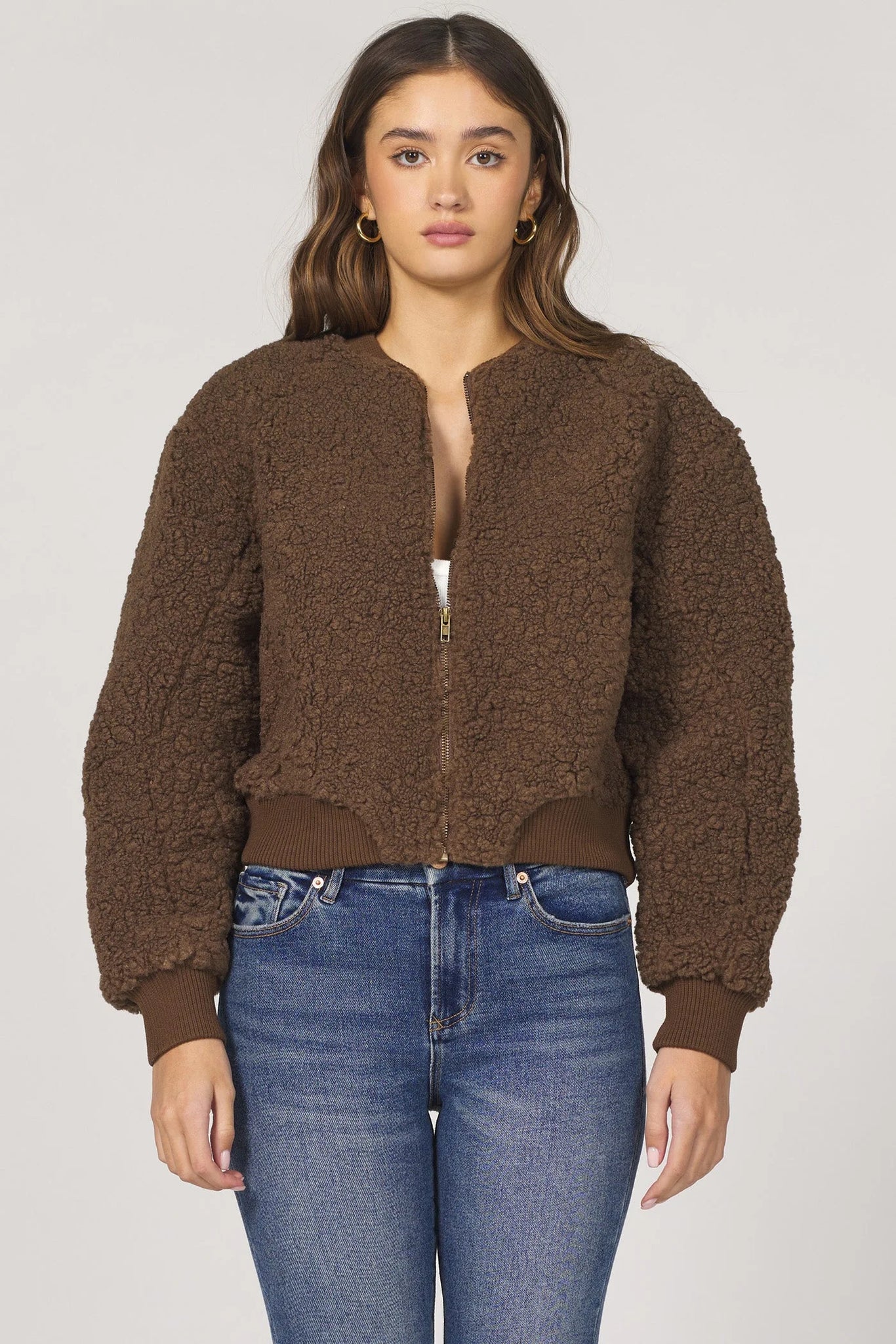 Felicia Sherpa Bomber Jacket