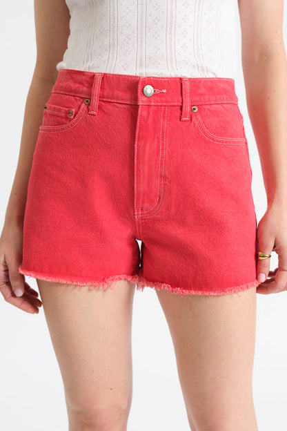 Coral colored cut off shorts 