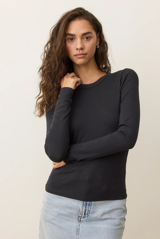 Lexi Rib Sun-In Longsleeve Crew Tee