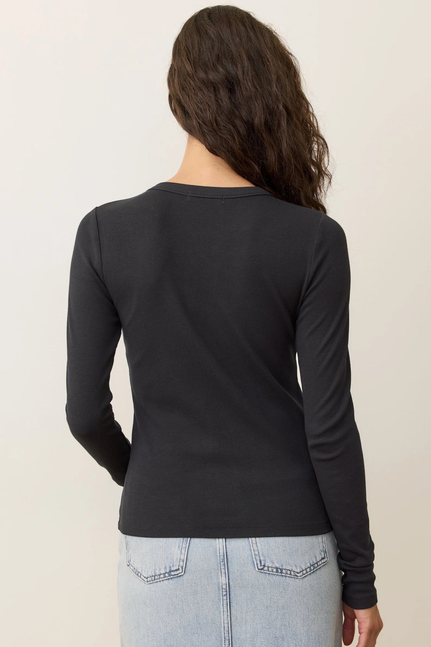Lexi Rib Sun-In Longsleeve Crew Tee