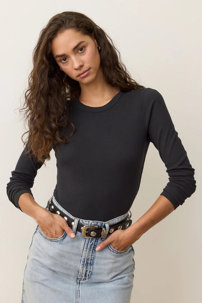 Lexi Rib Sun-In Longsleeve Crew Tee