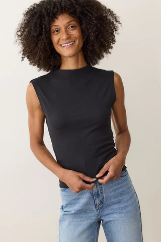 Sun-In Lexi Rib Mock Neck Top