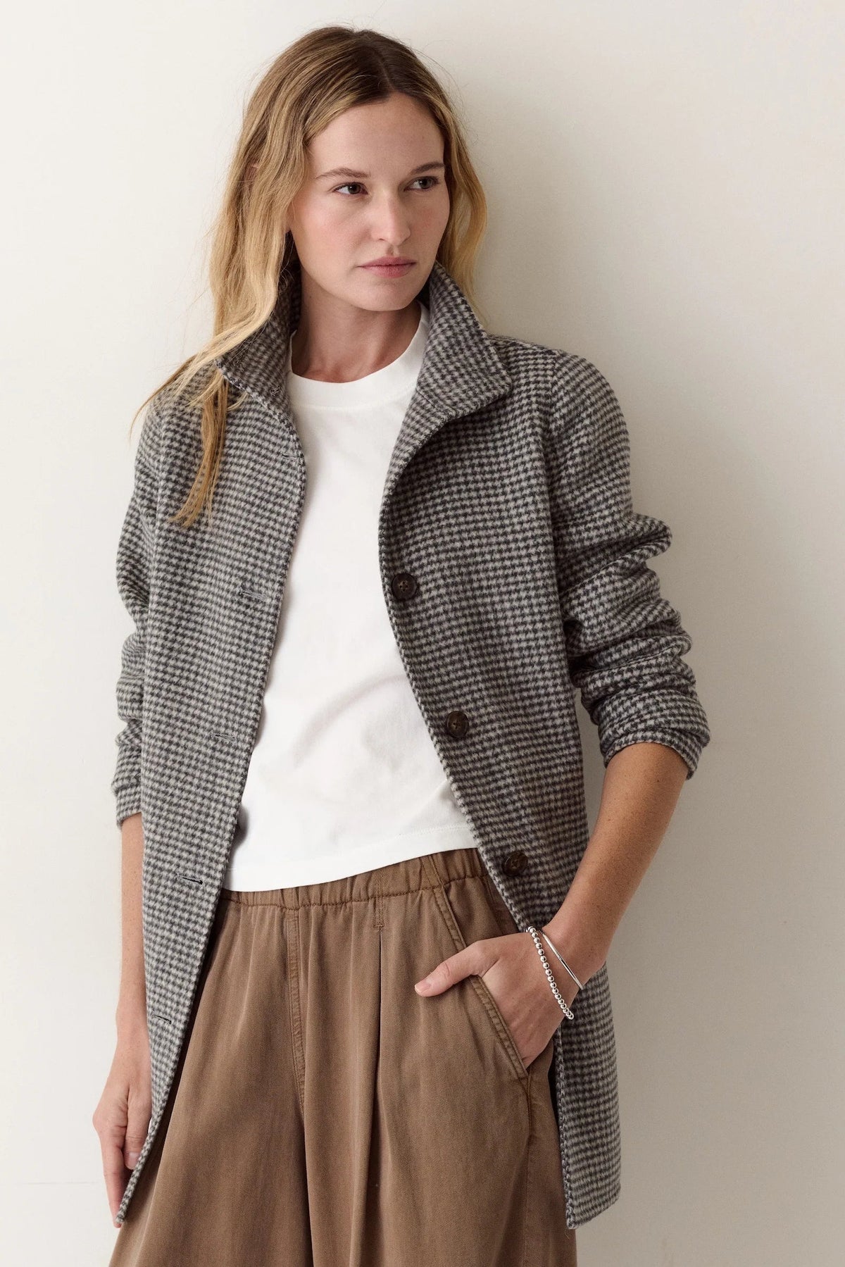 woman in wool coat