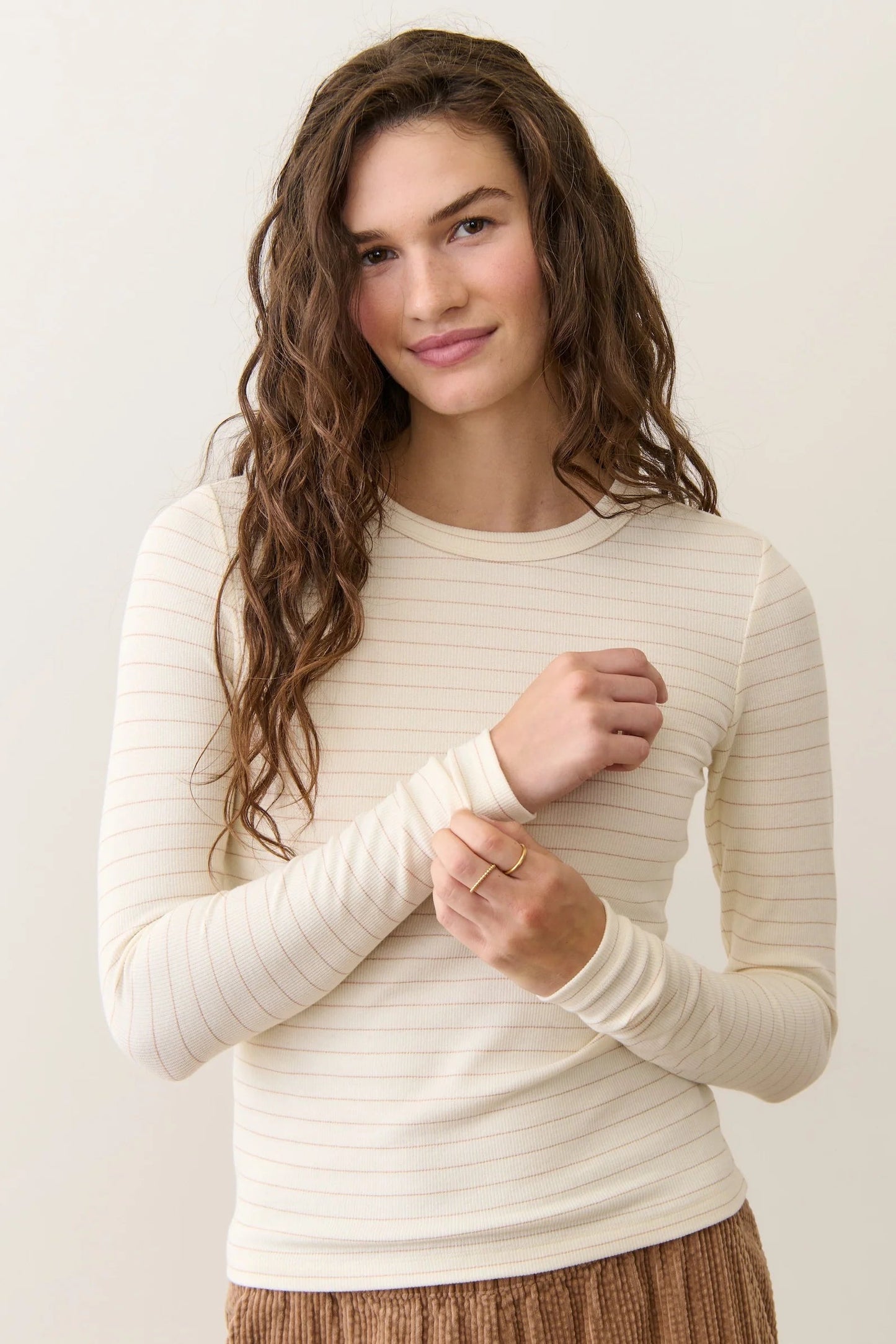 Lexi Rib Sun-In Longsleeve Crew Tee