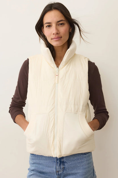Alba Cable Knit Reversible Puffer Vest