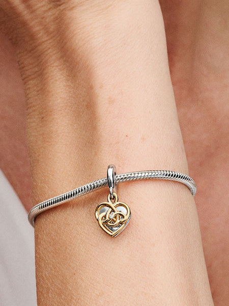 Pandora Lab-grown Diamond Engravable Mom Double Dangle Charm