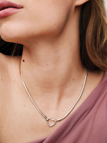 Pandora Heart Closure Snake Chain Necklace