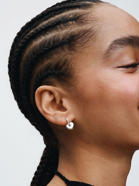 Pandora Heart Open Hoop Earrings