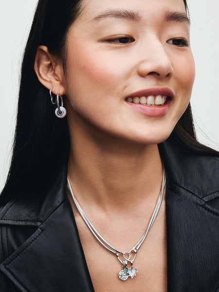 Pandora Heart Closure Snake Chain Necklace