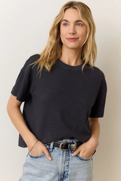 Sadie Vintage Slub Crop Tee