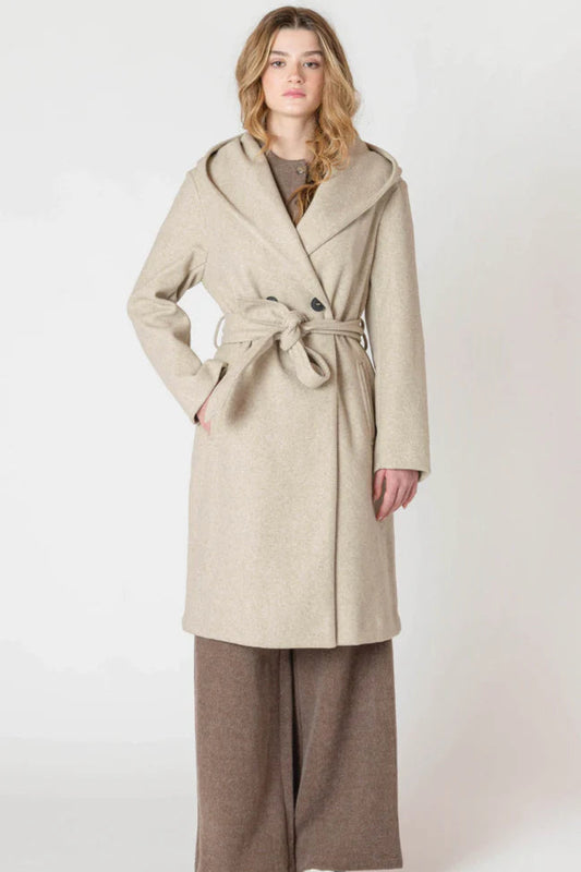 Hooded Wrap Coat