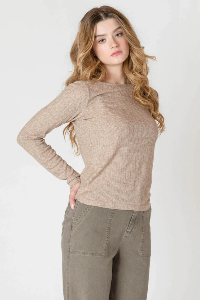 Boatneck Long Sleeve Top