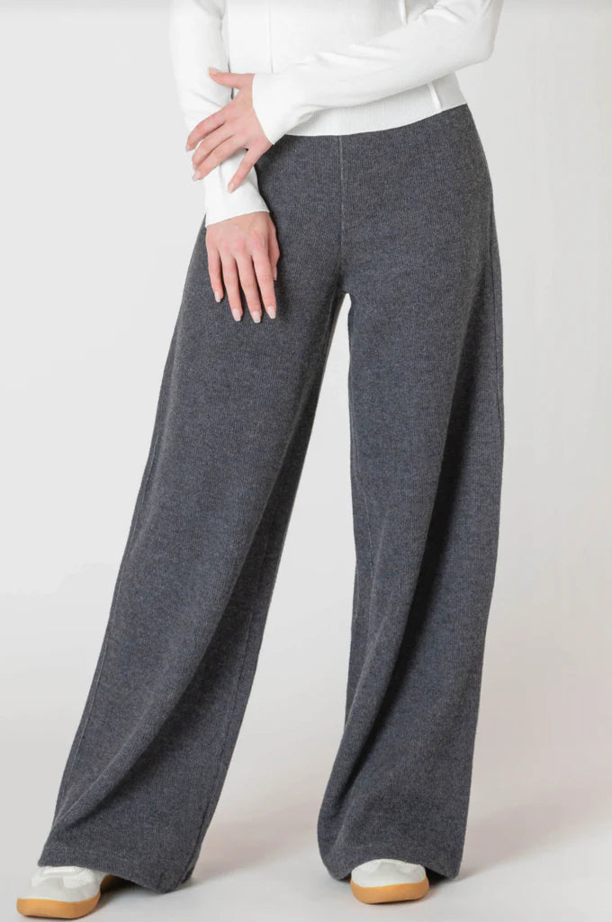 Wide Ribbed Knit Pant