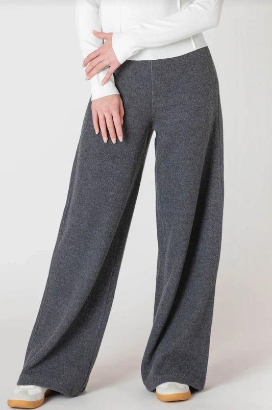 Wide Ribbed Knit Pant