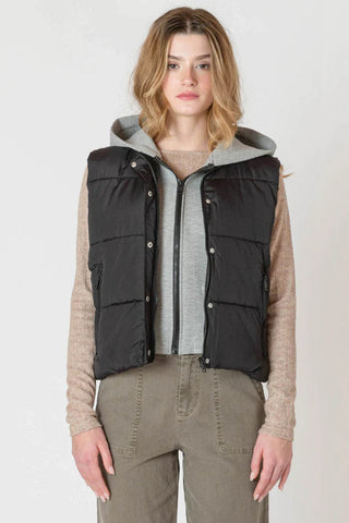 Short Hooded Puffer Vest