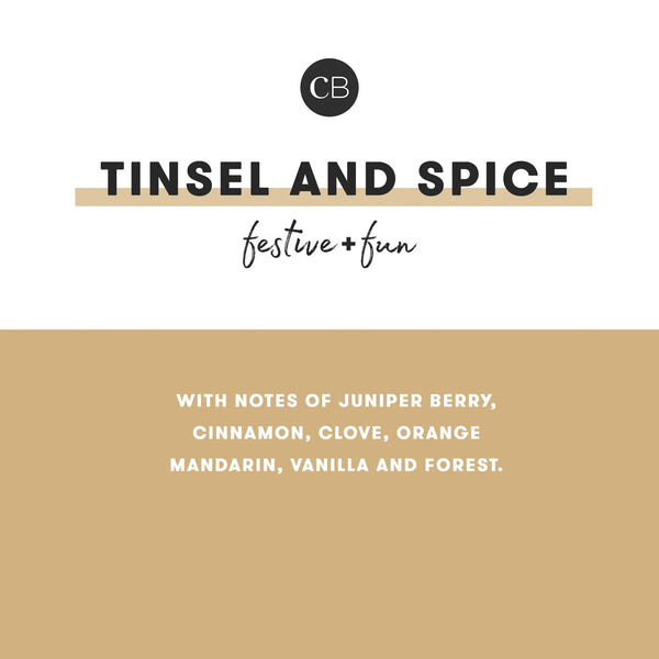 Capri Blue Tinsel & Spice Holiday Pattern Play Signature Candle