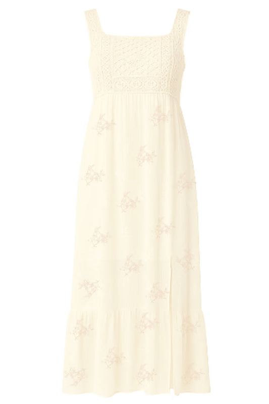 White lace dress on a white background