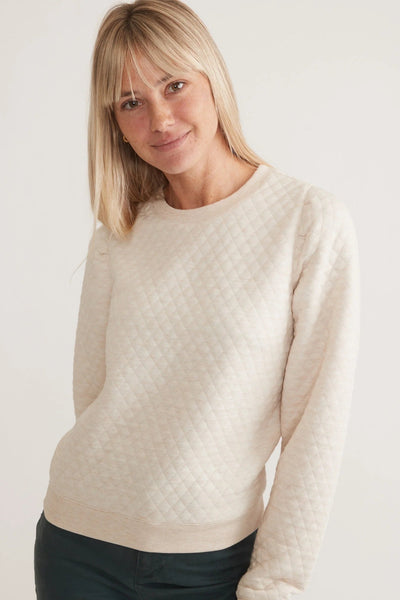 Corbet Quilted Puff Sleeve Crewneck