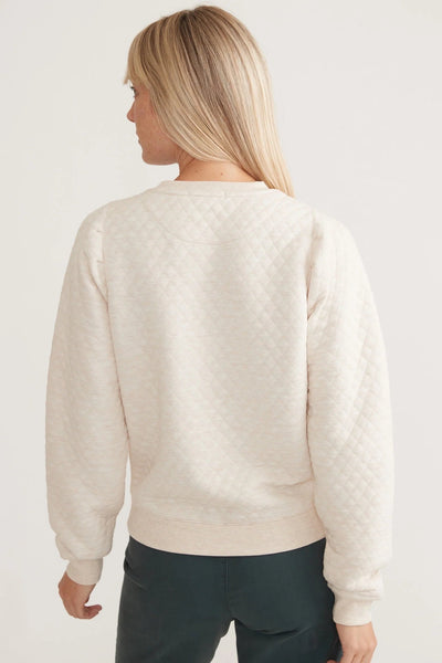 Corbet Quilted Puff Sleeve Crewneck