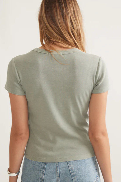 Lexi Rib Sun-In Crew Tee