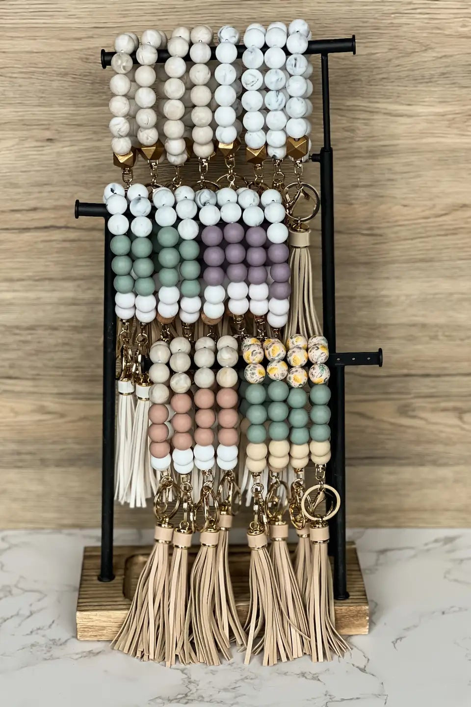 Beaded Wristlet Keychain