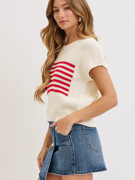 Stars and Stripes Knit Top