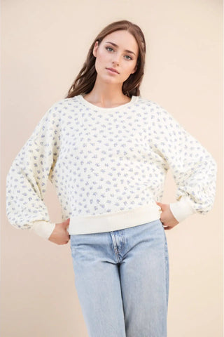 Floral Printed Knit Top