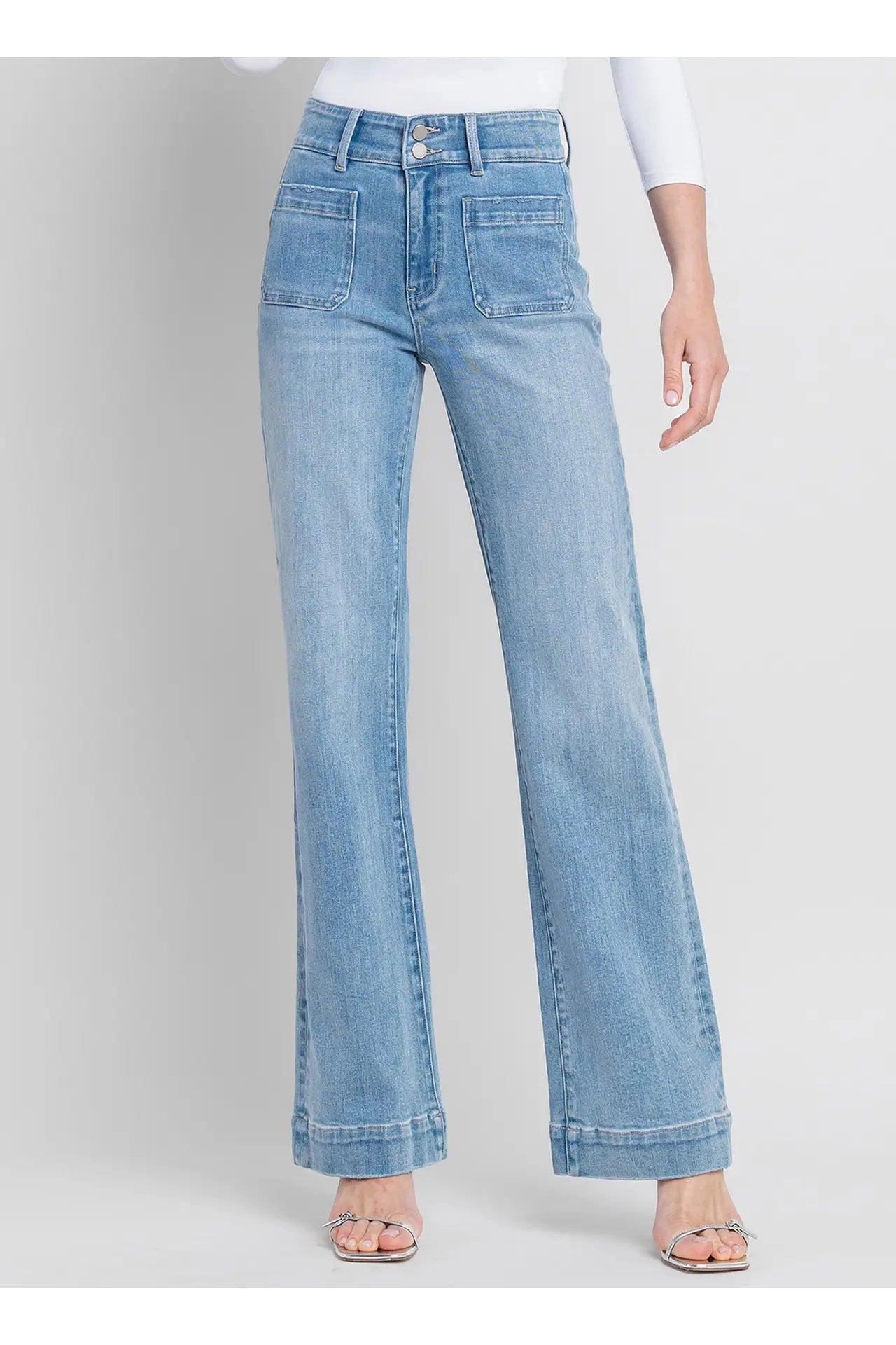 90's Vintage Super High Rise Flare Jeans