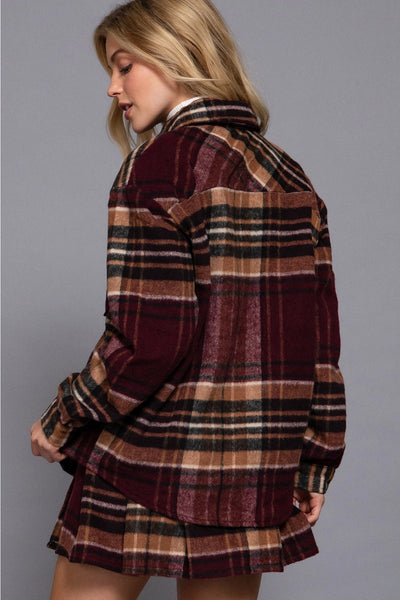 Plaid Button Jacket