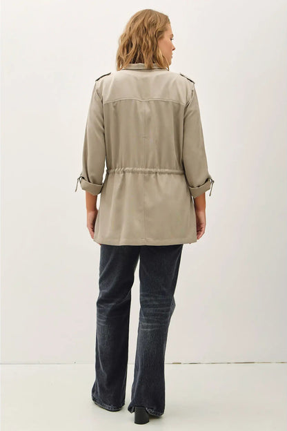 Cargo Utility Jacket-Plus Size