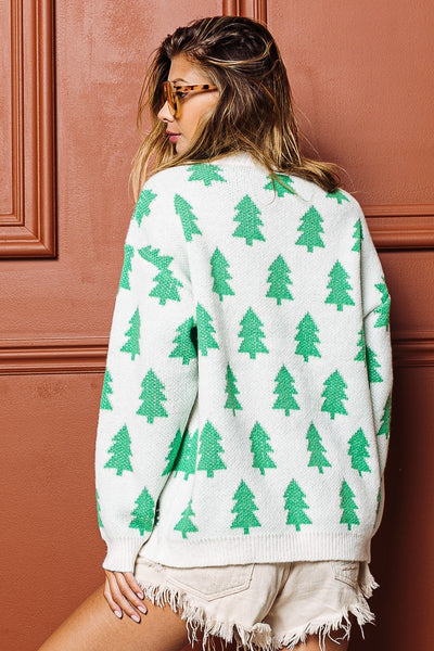 Tree Pattern Christmas Sweater