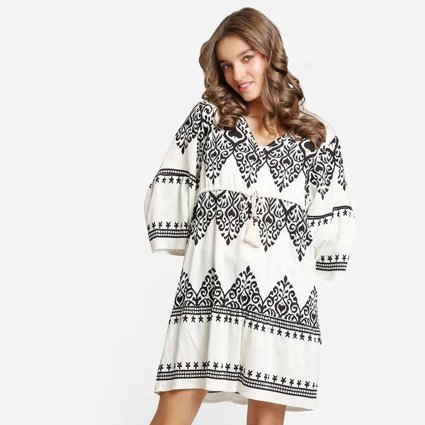Boho Pattern Print Dress