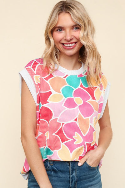 Flora Wave Knit Top